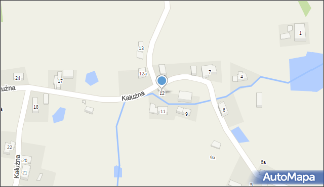 Kałużna, Kałużna, 12, mapa Kałużna