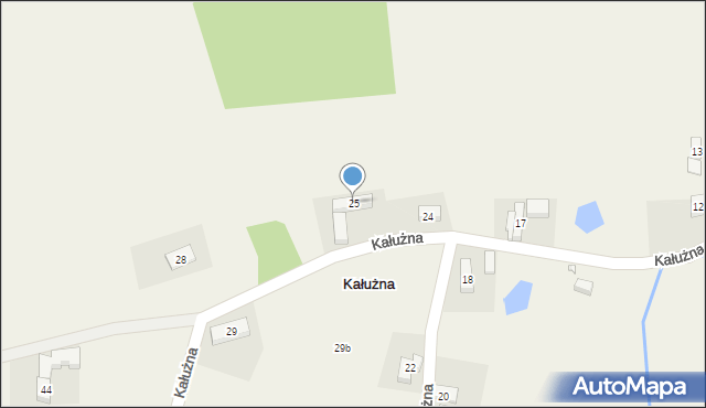 Kałużna, Kałużna, 25, mapa Kałużna