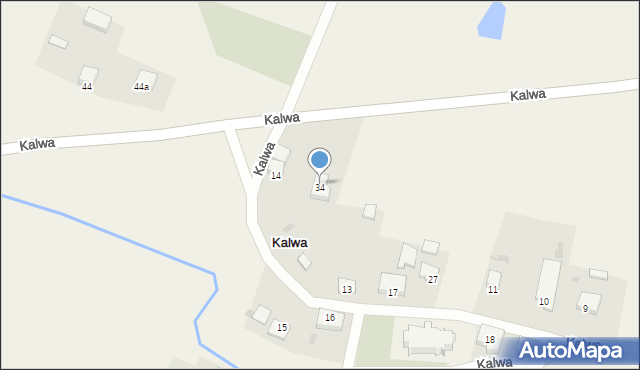 Kalwa, Kalwa, 34a, mapa Kalwa