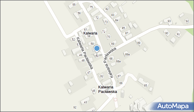 Kalwaria Pacławska, Kalwaria Pacławska, 61, mapa Kalwaria Pacławska