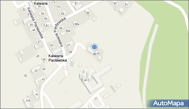 Kalwaria Pacławska, Kalwaria Pacławska, 65, mapa Kalwaria Pacławska