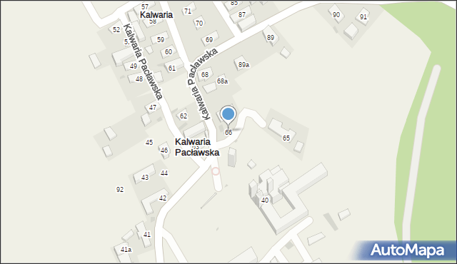 Kalwaria Pacławska, Kalwaria Pacławska, 66, mapa Kalwaria Pacławska
