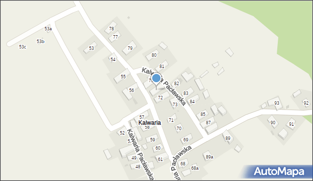 Kalwaria Pacławska, Kalwaria Pacławska, 74, mapa Kalwaria Pacławska