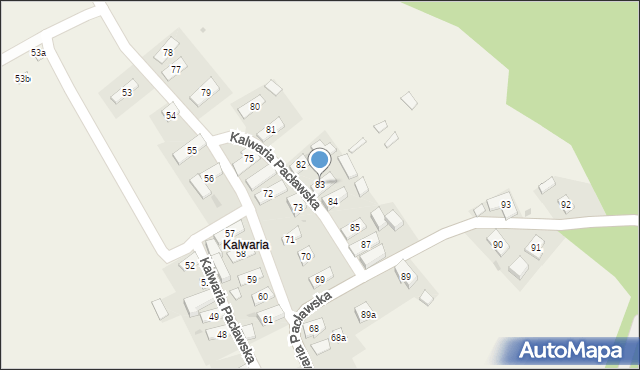 Kalwaria Pacławska, Kalwaria Pacławska, 83, mapa Kalwaria Pacławska