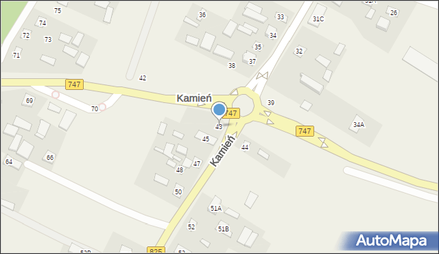 Kamień, Kamień, 43, mapa Kamień