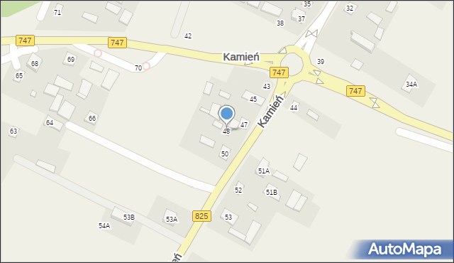 Kamień, Kamień, 48, mapa Kamień