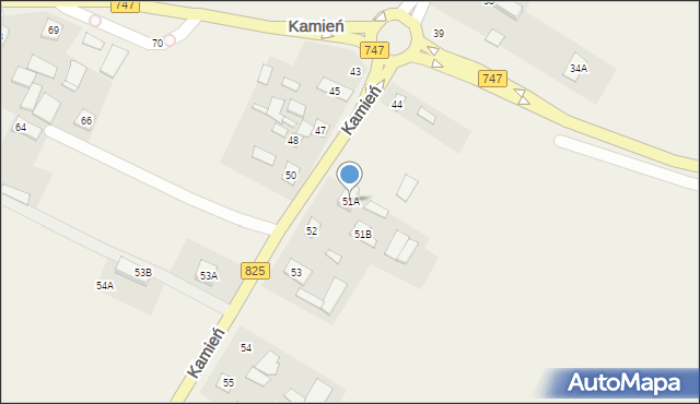 Kamień, Kamień, 51A, mapa Kamień