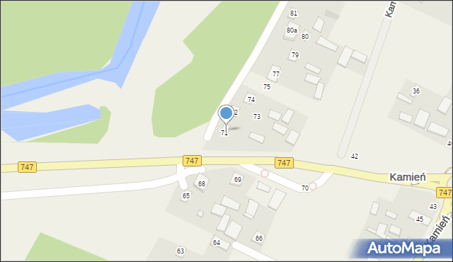 Kamień, Kamień, 71A, mapa Kamień