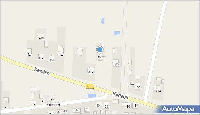 Kamień, Kamień, 40a, mapa Kamień