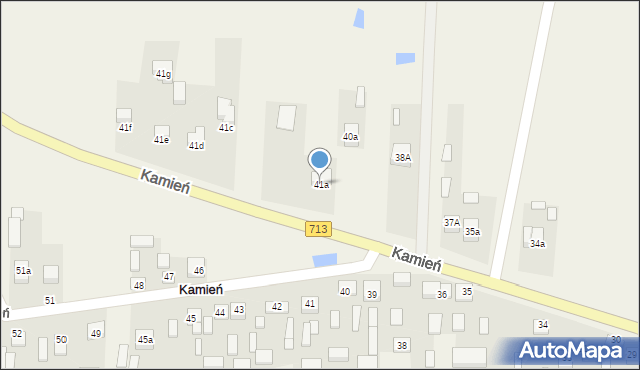 Kamień, Kamień, 41a, mapa Kamień