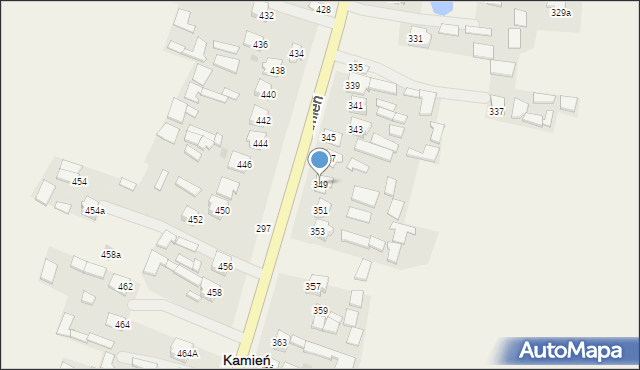 Kamień, Kamień, 349, mapa Kamień