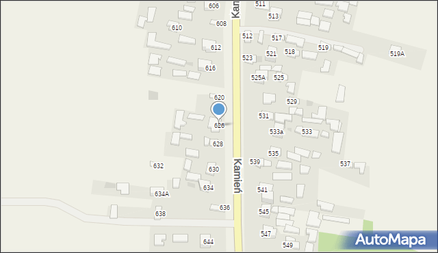 Kamień, Kamień, 626, mapa Kamień