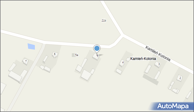 Kamień, Kamień-Kolonia, 5, mapa Kamień