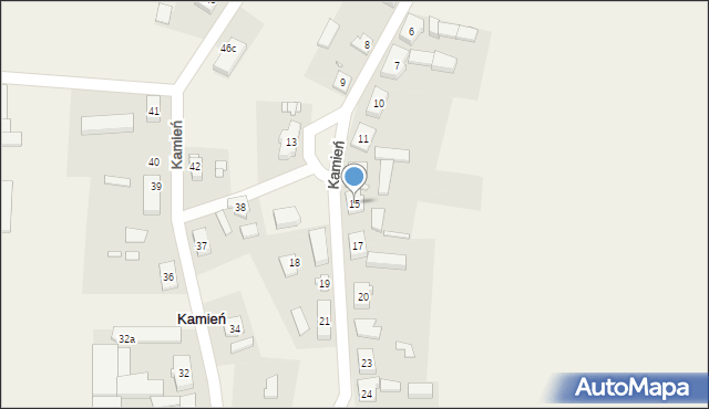 Kamień, Kamień, 15, mapa Kamień