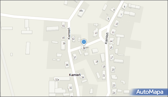 Kamień, Kamień, 38, mapa Kamień