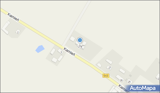 Kamień, Kamień, 27a, mapa Kamień