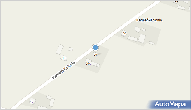 Kamień-Kolonia, Kamień-Kolonia, 19, mapa Kamień-Kolonia