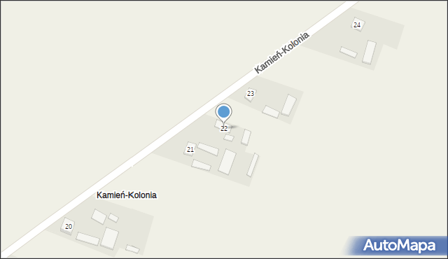 Kamień-Kolonia, Kamień-Kolonia, 22, mapa Kamień-Kolonia