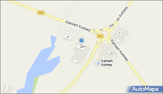 Kamień Kotowy, Kamień Kotowy, 16A, mapa Kamień Kotowy