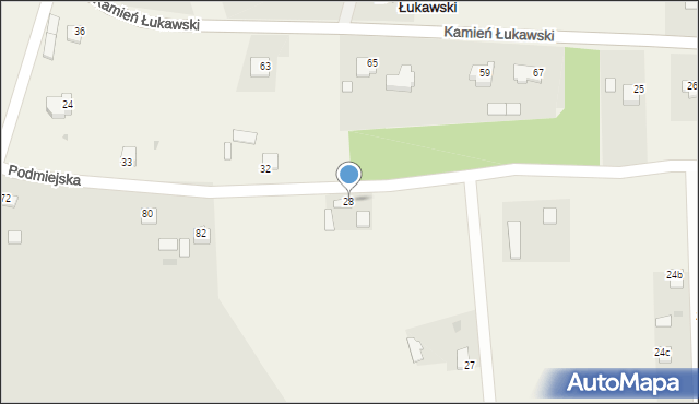 Kamień Łukawski, Kamień Łukawski, 28, mapa Kamień Łukawski