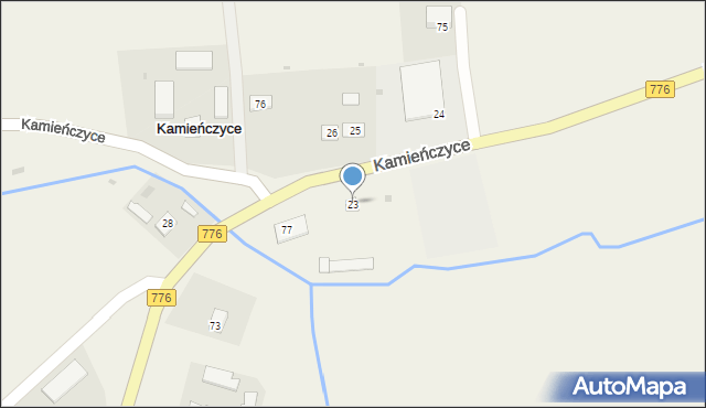 Kamieńczyce, Kamieńczyce, 23, mapa Kamieńczyce