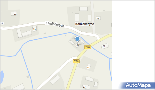 Kamieńczyce, Kamieńczyce, 28, mapa Kamieńczyce