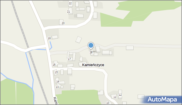 Kamieńczyce, Kamieńczyce, 18, mapa Kamieńczyce