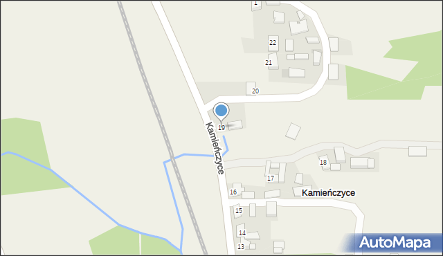 Kamieńczyce, Kamieńczyce, 19, mapa Kamieńczyce