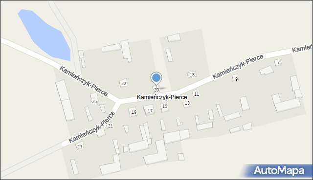 Kamieńczyk-Ryciorki, Kamieńczyk-Pierce, 20, mapa Kamieńczyk-Ryciorki