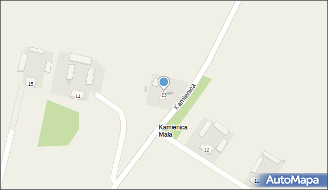 Kamienica, Kamienica, 13, mapa Kamienica