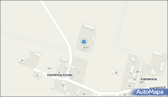 Kamienica, Kamienica, 27, mapa Kamienica