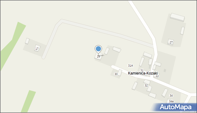 Kamienica, Kamienica, 29, mapa Kamienica