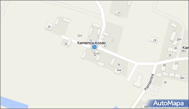 Kamienica, Kamienica, 32, mapa Kamienica