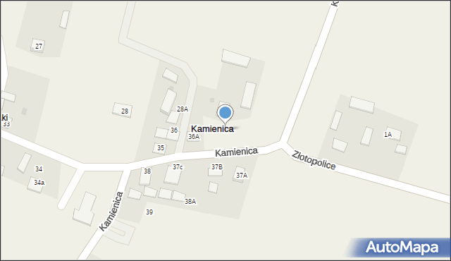 Kamienica, Kamienica, 37, mapa Kamienica