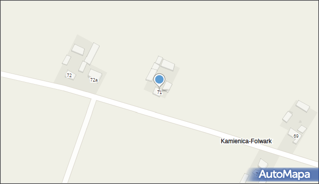 Kamienica, Kamienica, 71, mapa Kamienica