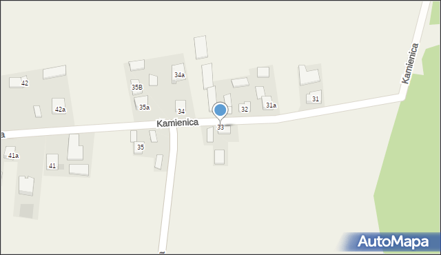 Kamienica, Kamienica, 33, mapa Kamienica