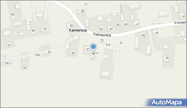 Kamienica, Kamienica, 56, mapa Kamienica