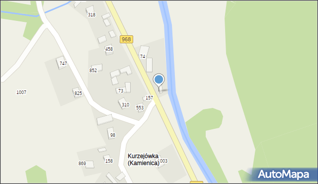 Kamienica, Kamienica, 262, mapa Kamienica