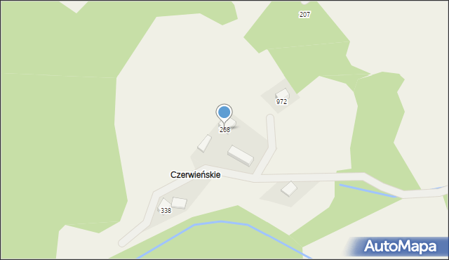 Kamienica, Kamienica, 268, mapa Kamienica