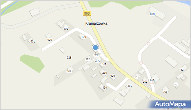 Kamienica, Kamienica, 322, mapa Kamienica