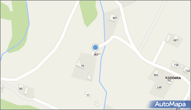 Kamienica, Kamienica, 393, mapa Kamienica