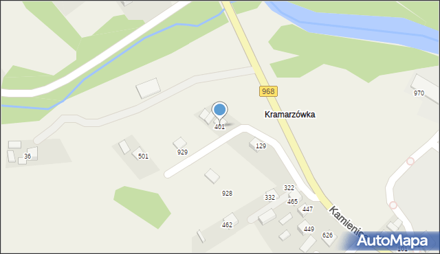 Kamienica, Kamienica, 401, mapa Kamienica