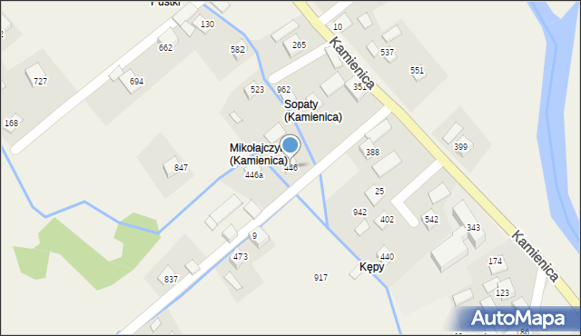 Kamienica, Kamienica, 446, mapa Kamienica