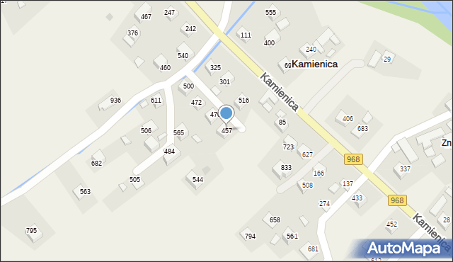 Kamienica, Kamienica, 457, mapa Kamienica