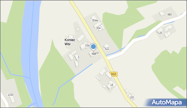 Kamienica, Kamienica, 548, mapa Kamienica