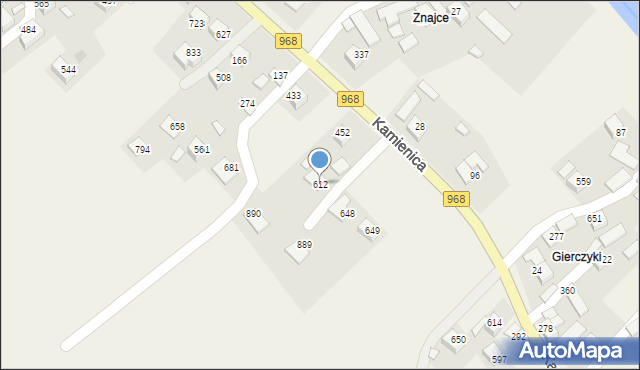 Kamienica, Kamienica, 612, mapa Kamienica