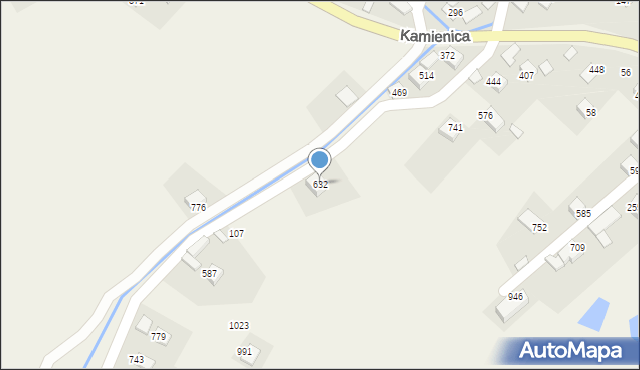 Kamienica, Kamienica, 632, mapa Kamienica