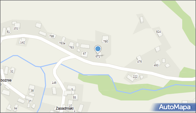 Kamienica, Kamienica, 671, mapa Kamienica