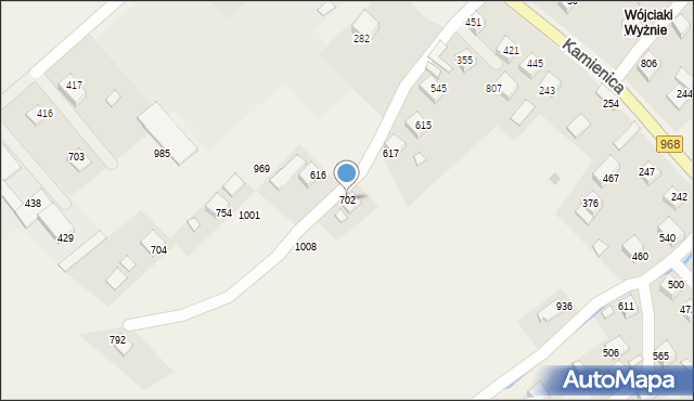 Kamienica, Kamienica, 702, mapa Kamienica