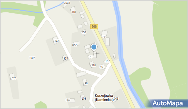 Kamienica, Kamienica, 73a, mapa Kamienica